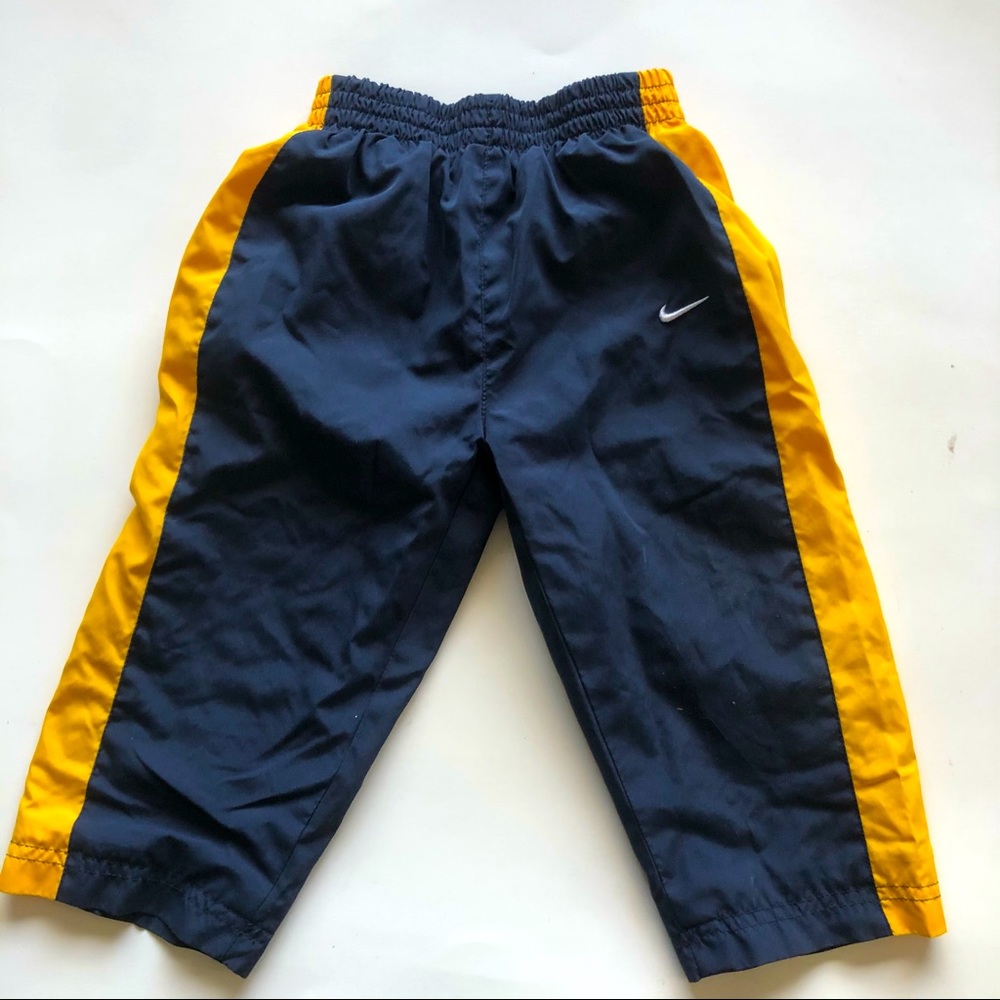 Nike windbreaker navy yellow toddler pant